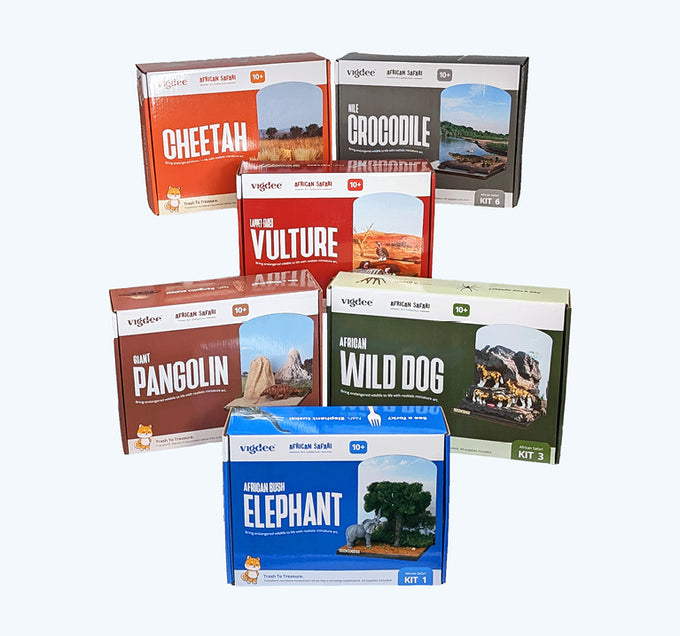 Collection of Vigdee kids craft kit boxes