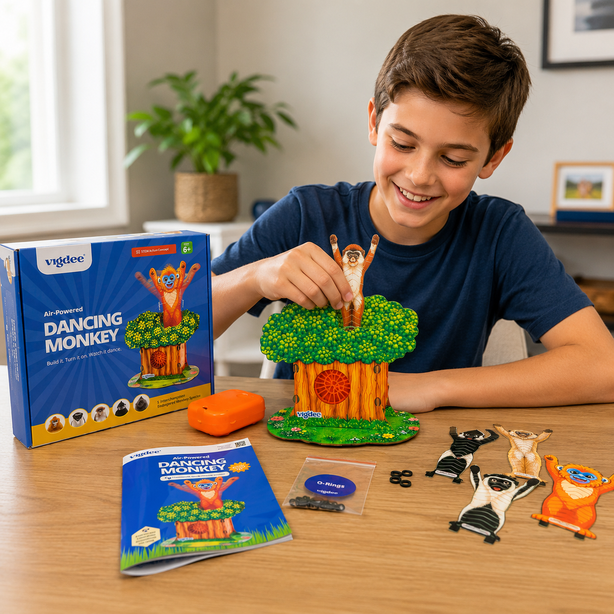 Air-Powered Dancing Monkey Kit