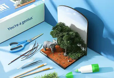 Kids DIY African Bush Elephant themed craft kit by Vigdee